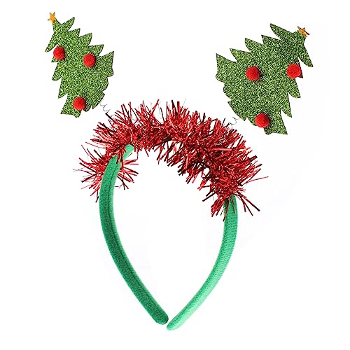 NTALJC 2pcs Weihnachtsbaum Stirnband Dekorative Glitzer Stirnbänder Haare geschwollene Stirnband Phantasie funkeln von NTALJC