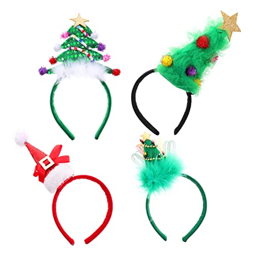 NTALJC 4pcs Weihnachts -Stirnband Kopfbedeckung Kopfbedeckung Kopfbedeckung Weihnachtskopfschmuck Hat Haop Hair Hoop Kleid NTALJC 4pcs Weihnachts -Stirnband Kopfbedeckung Kopfbedeckung Kopfbedeckung Weihnachtskopfschmuck Hat Haop Hair Hoop Kleid von NTALJC