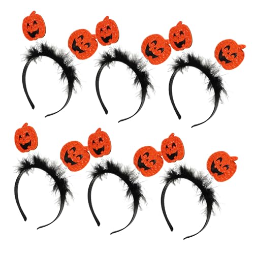 NTALJC 6pcs schwarze Halloween Kürbiskopfschmuck Halloween Haarzubehör Kostüm Girl Hair Accessoires von NTALJC
