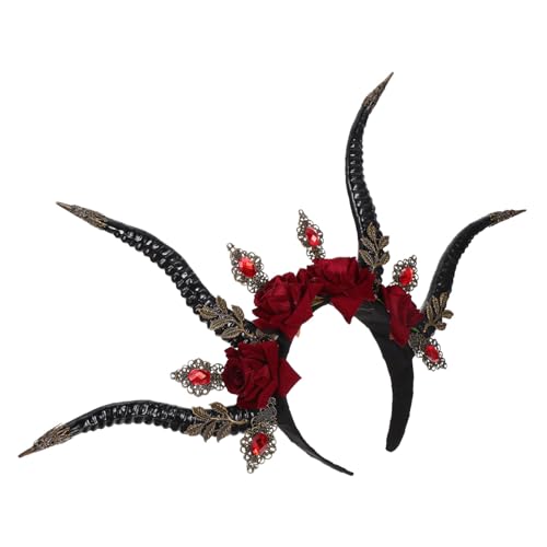 NTALJC Antilope Horn Headbrand Stirnband Mode Dämonenhörner für Anlässe von NTALJC