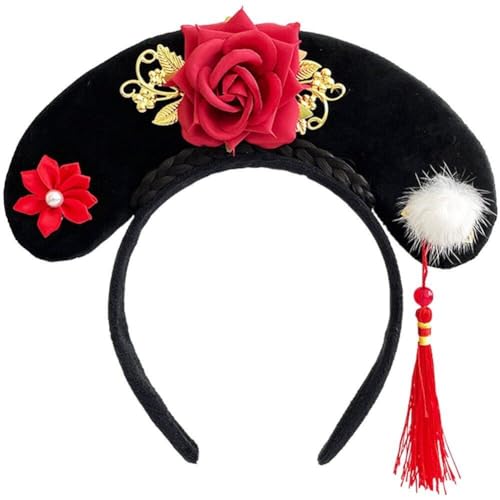 NTALJC Generische chinesische Qing -Dynastie Hair Hoop chinesische Prinzessin Stirnband Alte chinesische traditionelle Haarband Kopfbekleidung Haarzubehör für Frauen Mädchen (2) von NTALJC