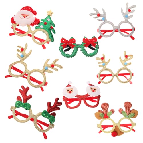 NTALJC Weihnachten gefälschte Brillen Set 8PCs einzigartige zufällige Stile für Neuheit Weihnachten ES -Party -Kopfbedeckungen NTALJC Weihnachten gefälschte Brillen Set 8PCs einzigartige zufällige Stile für Neuheit Weihnachten ES -Party -Kopfbedeckungen von NTALJC