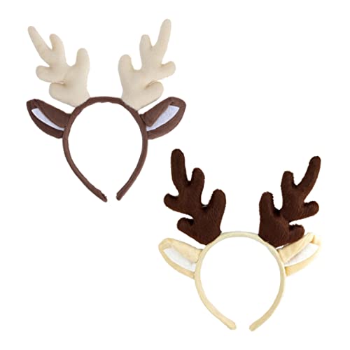 NTALJC Weihnachts -Stirnbänder Rentier 2pcs Geweih Hair Band Weihnachtsfeier Kopfschmuck Weihnachtsgeweih Hoops Frauen NTALJC Weihnachts -Stirnbänder Rentier 2pcs Geweih Hair Band Weihnachtsfeier Kopfschmuck Weihnachtsgeweih Hoops Frauen von NTALJC