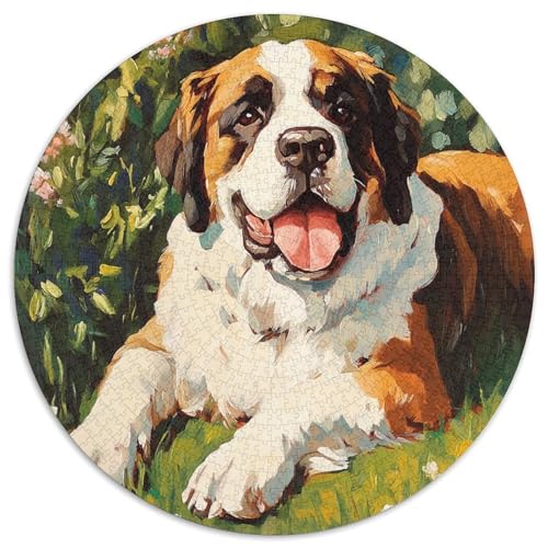 BAdler Dogs Rundes 1000 Puzzle DIY Rund Jigsaw Puzzle Für Erwachsene Und Kinder Ab 12 Jahren Schwieriges Präzise Schnittführung Pädagogisches 1000pcs (67.5x67.5cm) von NTBSDVKDO