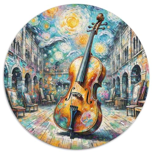 Cello Rundes 1000 Puzzle Unregelmäßige Einzigartige Rund Jigsaw Puzzles Für Erwachsene Und Kinder Ab 12 Jahren Pädagogisches Präzise Schnittführung Pädagogisches 1000pcs (67.5x67.5cm) von NTBSDVKDO