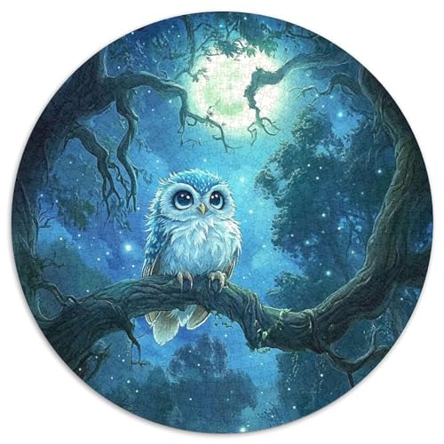 Eule 1000 Stück DIY Puzzles Rundfür Erwachsene Und Kinder Ab 12 Jahren Schwieriges Unmögliches Puzzle Für Hohe Qualität Aus Recycelten MaterialienBildungswert 1000pcs (67.5x67.5cm) von NTBSDVKDO