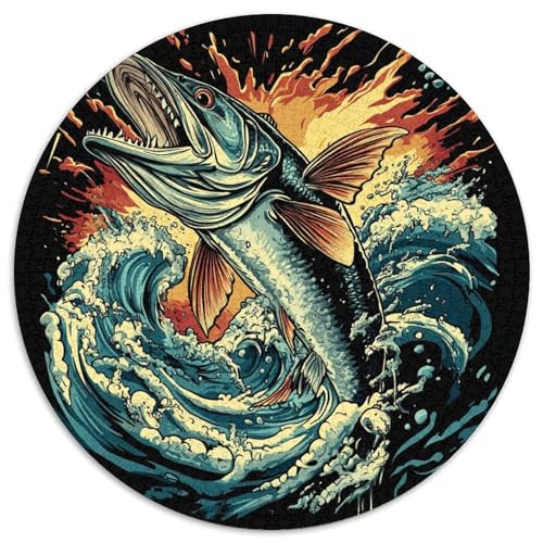 Forelle Puzzles 1000 Teile Unregelmäßige Einzigartige Rund Für Erwachsene Kreative Hohe Qualität Aus Recycelten Materialien Stressfreisetzung Spielzeug 1000pcs (67.5x67.5cm) von NTBSDVKDO