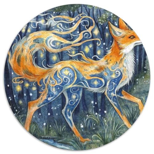 Fox 1000 Stück Unregelmäßige Einzigartige Rundes Puzzle Für Erwachsene Und Kinder Ab 12 Jahrengroßes Hohe Qualität Aus Recycelten Materialien Bildungswert 1000pcs (67.5x67.5cm) von NTBSDVKDO