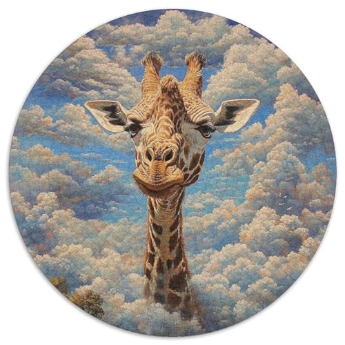 Giraffe Rundes 1000 Puzzle Künstlerisches Rundes Puzzlefür Erwachsene Und Kinder Ab 12 Jahren Schwieriges Hohe Qualität Aus Recycelten MaterialienStressfreisetzung Spielzeug 1000pcs (67.5x67.5cm) von NTBSDVKDO