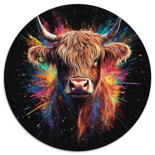 Highland Rinder Rundes Puzzle Mit 1000 Teilen Unregelmäßige Einzigartige Rund Jigsaw Puzzle Für Erwachsene Und Kinder Ab 12 Jahrengroßes Präzise Schnittführung Bildungswert 1000pcs (67.5x67.5cm) Highland Rinder Rundes Puzzle Mit 1000 Teilen Unregelmäßige Einzigartige Rund Jigsaw Puzzle Für Erwachsene Und Kinder Ab 12 Jahrengroßes Präzise Schnittführung Bildungswert 1000pcs (67.5x67.5cm) von NTBSDVKDO