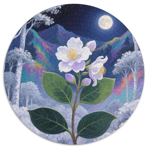 Jasmin Rundes 1000 Puzzle DIY Rund Jigsaw Puzzles Geeignet Ab 12 Jahren Kreative Erwachsene Präzise Schnittführung Stressfreisetzung Spielzeug 1000pcs (67.5x67.5cm) von NTBSDVKDO