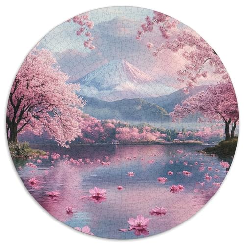 Kirschblüte Puzzles 1000 Teile Künstlerisches Circular Puzzle Für Erwachsene Und Kinder Ab 12 Jahrengroßes Präzise Schnittführung Pädagogisches 1000pcs (67.5x67.5cm) von NTBSDVKDO