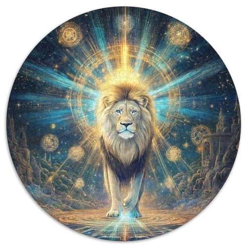 Löwen 1000 Stück Unregelmäßige Einzigartige Rundes Puzzle Für Erwachsene Und Kinder Ab 12 Jahrengroßes Hohe Qualität Aus Recycelten Materialien Bildungswert 1000pcs (67.5x67.5cm) von NTBSDVKDO