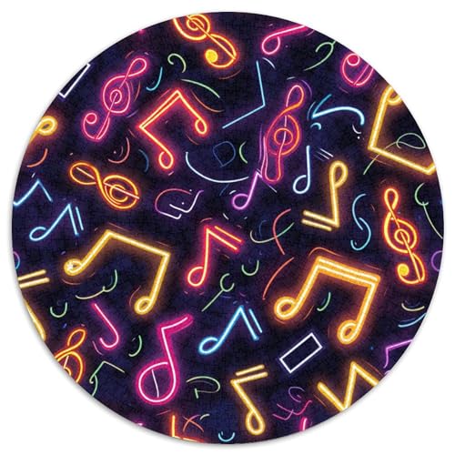 Musiknotiz Puzzles 1000 Teile Unregelmäßige Einzigartige Circular Puzzles Geeignet Ab 12 Jahren Schwieriges Präzise Schnittführung Stressfreisetzung Spielzeug 1000pcs (67.5x67.5cm) von NTBSDVKDO