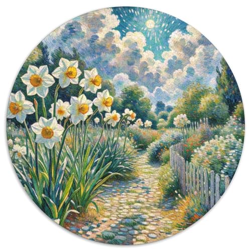 Narziss 1000 Puzzles DIY Pflanze Circular Für Erwachsene Kinder Großes Hohe Qualität Aus Recycelten Materialien Stressfreisetzung Spielzeug 1000pcs (67.5x67.5cm) von NTBSDVKDO