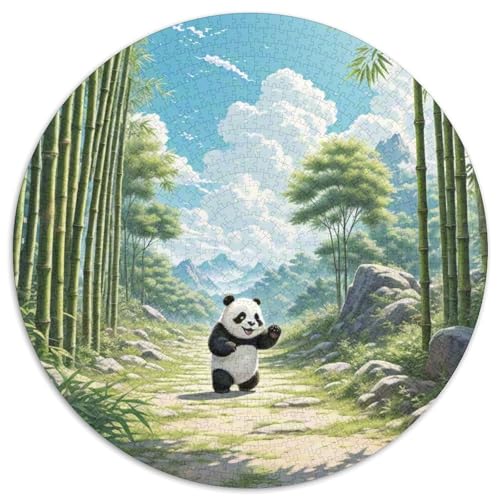 Panda 1000 Stück Künstlerisches Tiere Rund Jigsaw Puzzles Für Erwachsene Und Kinder Ab 12 Jahren Pädagogisches Hohe Qualität Aus Recycelten Materialien Pädagogisches 1000pcs (67.5x67.5cm) von NTBSDVKDO