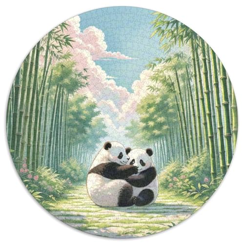 Panda 1000 Stück Unregelmäßige Einzigartige Tiere Rundes Puzzles Für Erwachsene Und Kinder Ab 12 Jahrengroßes Hohe Qualität Aus Recycelten Materialien Bildungswert 1000pcs (67.5x67.5cm) von NTBSDVKDO