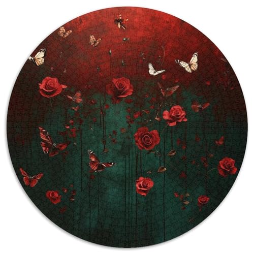 Schmetterling und Rose Rundes 1000 Puzzle Unregelmäßige Einzigartige Rund Jigsaw Puzzles Für Erwachsene Und Kinder Ab 12 Jahren Pädagogisches Präzise Schnittführung Pädagogisches 1000pcs (67.5x67.5cm) Schmetterling und Rose Rundes 1000 Puzzle Unregelmäßige Einzigartige Rund Jigsaw Puzzles Für Erwachsene Und Kinder Ab 12 Jahren Pädagogisches Präzise Schnittführung Pädagogisches 1000pcs (67.5x67.5cm) von NTBSDVKDO