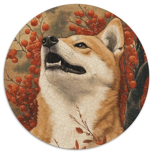 Shiba Inu 1000 Puzzle DIY Circular Puzzles Für Erwachsene Kinder Großes Präzise SchnittführungBildungswert 1000pcs (67.5x67.5cm) von NTBSDVKDO