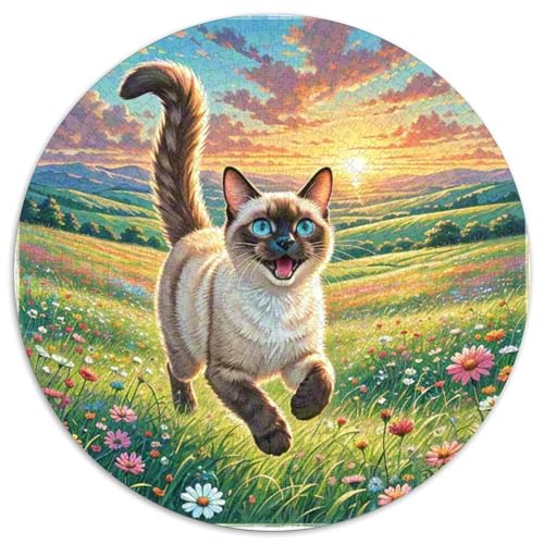 Siamese Kätzchen Katze Puzzles 1000 Teile Unregelmäßige Einzigartige Katze Tiere Circular Geeignet Ab 12 Jahren Schwieriges Präzise Schnittführung Stressfreisetzung Spielzeug 1000pcs (67.5x67.5cm) Siamese Kätzchen Katze Puzzles 1000 Teile Unregelmäßige Einzigartige Katze Tiere Circular Geeignet Ab 12 Jahren Schwieriges Präzise Schnittführung Stressfreisetzung Spielzeug 1000pcs (67.5x67.5cm) von NTBSDVKDO