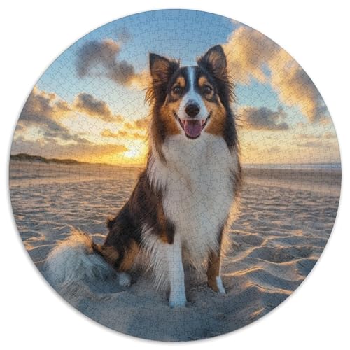 Tibetischer Mastiff Puzzles 1000 Teile Künstlerisches Rund Jigsaw Puzzle Für Erwachsene Und Kinder Ab 12 Jahren Kreative Erwachsene Präzise Schnittführung Verringerter Druck 1000pcs (67.5x67.5cm) von NTBSDVKDO