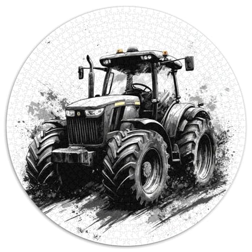 Traktor 1000 Stück Künstlerisches Circular Puzzles Für Erwachsene Kinder Schwieriges Hohe Qualität Aus Recycelten Materialien Stressfreisetzung Spielzeug 1000pcs (67.5x67.5cm) von NTBSDVKDO