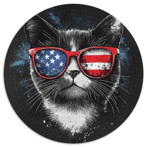 USA Kurzhaar Puzzles 1000 Teile Künstlerisches Rund Jigsaw Puzzle Für Erwachsene Kinder Schwieriges Präzise Schnittführung Verringerter Druck 1000pcs (67.5x67.5cm) von NTBSDVKDO
