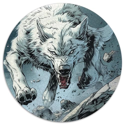 Wolf Rundes 1000 Puzzle Unregelmäßige Einzigartige Rund Jigsaw Puzzles Für Erwachsene Und Kinder Ab 12 Jahren Pädagogisches Präzise Schnittführung Pädagogisches 1000pcs (67.5x67.5cm) von NTBSDVKDO