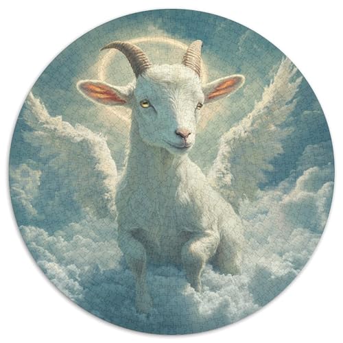 Ziege Rundes 1000 Puzzles Unregelmäßige Einzigartige Rundes Puzzle Für Erwachsene Und Kinder Ab 12 Jahren Schwieriges Unmögliches Puzzle Für Hohe Qualität Aus Recycelten Materialien Pädagogisches 100 von NTBSDVKDO