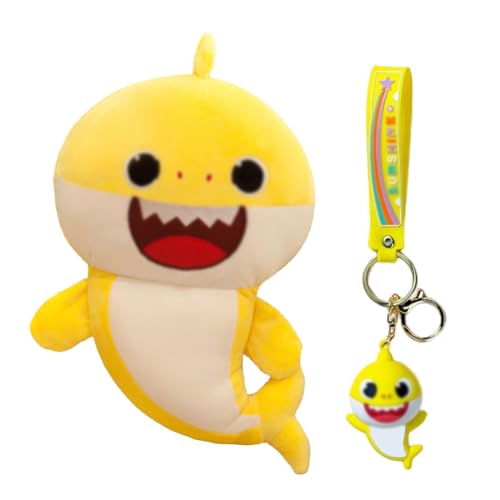 2Pcs Gelbe Shark Plüschtier&Shark Schlüsselanhänger,30cm Shark Stofftier Plüschspielzeug,Soft Plüschpuppe,Kinderpuppe Kuscheltier Gefüllte Shark Plüsch,Hai Anhänger Geschenk für Jungen Mädchen Kinder 2Pcs Gelbe Shark Plüschtier&Shark Schlüsselanhänger,30cm Shark Stofftier Plüschspielzeug,Soft Plüschpuppe,Kinderpuppe Kuscheltier Gefüllte Shark Plüsch,Hai Anhänger Geschenk für Jungen Mädchen Kinder von NTEVXZ