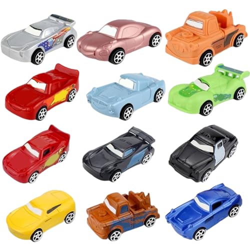 NTEVXZ 12Pcs Car Spielzeugauto Set,Car Toy,Race Figures Cake Toppers,Cars Kuchen Theme Party Dekoration,Kinderidee Spielfahrzeuge für Geburtstagsfeiern,Geeignet für Kinder ab 3 Jahren(B4) von NTEVXZ