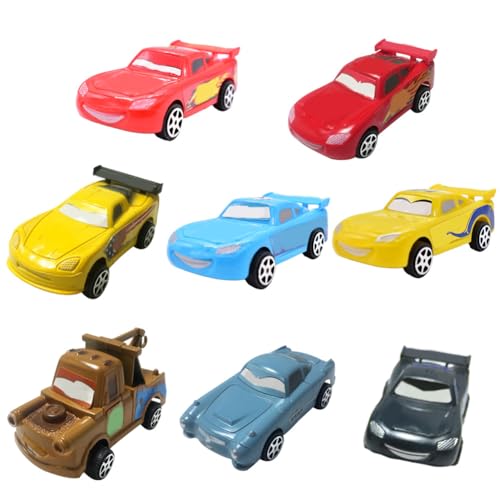 NTEVXZ 8Pcs Mini Cars Set,Race Car Figures Cake Toppers,Car SpielzeugMini Cars Kuchen Theme Party Dekoration Cars Kindergeburtstag Spielfahrzeuge für Geburtstagsfeiern Geeignet von NTEVXZ