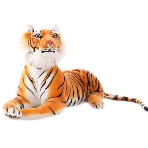 NTEVXZ Tiger Plüschtier Realistische Tiger Kuscheltiere Baby Plüsch Tiger Plüsch Puppe Stofftier Kissen Plüschtier Tiger Geschenk (30cm, Gelb) von NTEVXZ