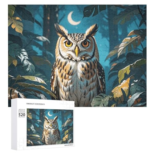 Puzzle für Erwachsene, Puzzle, Eule, nachtaktives, exotisches herausforderndes Spiel, Puzzle mit Buchstaben auf der Rückseite, personalisiertes Puzzle, perfekt für Spielabende, Heimdekoration, Puzzle für Erwachsene, Puzzle, Eule, nachtaktives, exotisches herausforderndes Spiel, Puzzle mit Buchstaben auf der Rückseite, personalisiertes Puzzle, perfekt für Spielabende, Heimdekoration, von NTVOWPZO