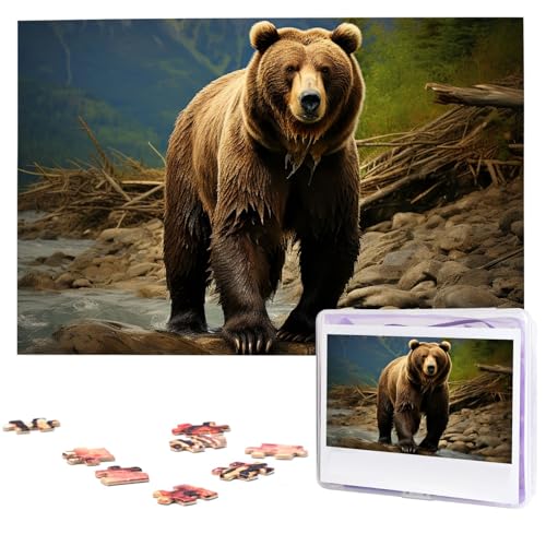 Puzzle für Erwachsene, personalisiertes Bild, Braunbär, individuelles Holzpuzzle für Familie, Geburtstag, Hochzeit, Spielabende, Geschenke, Tierpuzzle, 74,9 x 50 cm, 1000 Teile Puzzle für Erwachsene, personalisiertes Bild, Braunbär, individuelles Holzpuzzle für Familie, Geburtstag, Hochzeit, Spielabende, Geschenke, Tierpuzzle, 74,9 x 50 cm, 1000 Teile von NTVOWPZO