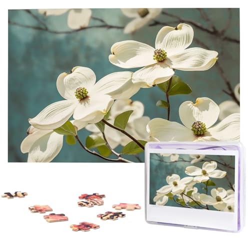 Puzzle für Erwachsene, personalisiertes Bildpuzzle, Frühlingspuzzle, Hartriegelblüten, individuelles Holzpuzzle für Familie, Geburtstag, Hochzeit, Spielabende, Geschenke, Tierpuzzle, 74,9 x 50 cm, Puzzle für Erwachsene, personalisiertes Bildpuzzle, Frühlingspuzzle, Hartriegelblüten, individuelles Holzpuzzle für Familie, Geburtstag, Hochzeit, Spielabende, Geschenke, Tierpuzzle, 74,9 x 50 cm, von NTVOWPZO