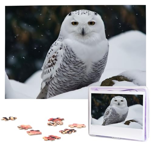 Puzzle für Erwachsene, personalisiertes Bildpuzzle, Schnee-Eule, individuelles Holzpuzzle für Familie, Geburtstag, Hochzeit, Spielabende, Geschenke, Tierpuzzle, 74,9 x 50 cm, 1000 Teile Puzzle für Erwachsene, personalisiertes Bildpuzzle, Schnee-Eule, individuelles Holzpuzzle für Familie, Geburtstag, Hochzeit, Spielabende, Geschenke, Tierpuzzle, 74,9 x 50 cm, 1000 Teile von NTVOWPZO