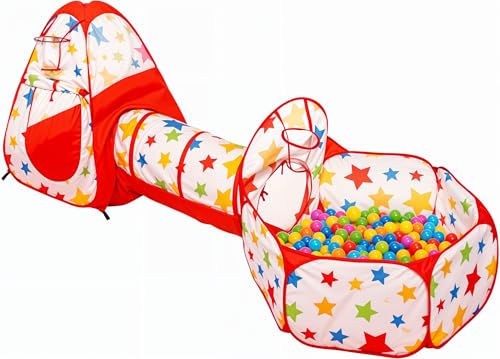 NUBUNI 3-Teiliges Kinder Spielzelt Tunnel Spielplatz Pop-up Spielhaus Kinder Zelt mit Krabbel Tunnel und 2 Basketball-Korb A NUBUNI 3-Teiliges Kinder Spielzelt Tunnel Spielplatz Pop-up Spielhaus Kinder Zelt mit Krabbel Tunnel und 2 Basketball-Korb A von NUBUNI
