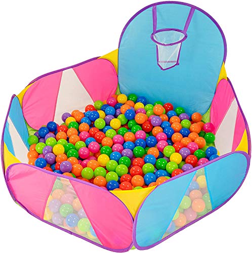 NUBUNI Bällebad Baby | Bällebad Ohne Bälle | Bällebad Viereckig | Ball Pit | Bällebecken | Bällebad Eckig | Bällebecken | Bällebad Ab 1 Jahr | Bällebad Rosa | Bälle Nicht Enthalten D von NUBUNI