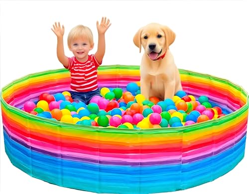 NUBUNI Faltbares Bällebad 120 cm | Kinder Bällebad | Bällebad für Kinderspielplatz | Baby Bällebad | Bällebadpark | Aquarell Pool | Bälle Nicht Enthalten von NUBUNI
