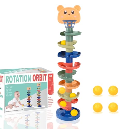 NUC Montessori Regenbogen Murmel Kugelturm Baby ab 1 Jahr SpinAgain Kugelbahn ab 1 Jahr Motorikspielzeug zur Förderung von Hand-Auge-Koordination & Konzentration Babys Weihnachten NUC Montessori Regenbogen Murmel Kugelturm Baby ab 1 Jahr SpinAgain Kugelbahn ab 1 Jahr Motorikspielzeug zur Förderung von Hand-Auge-Koordination & Konzentration Babys Weihnachten von NUC