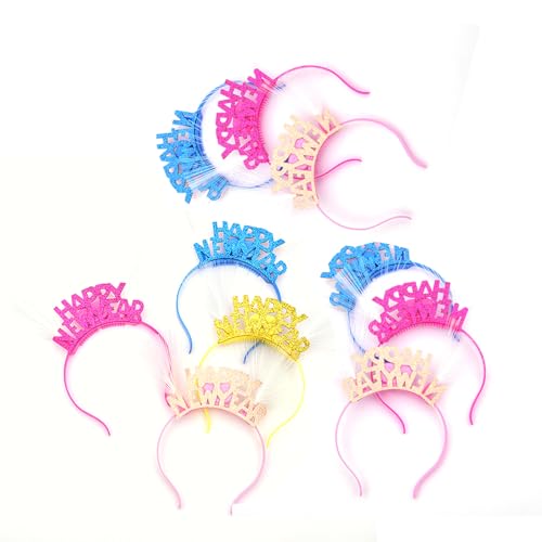 10 Stück LED Leuchtende Neujahrs-Stirnbänder Leuchtende Haarbänder Blinkender Kopfschmuck für Partys Hochzeiten und Festivals Damen Kopfbedeckung von NUEAYMS