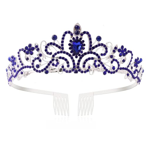 Glitzernde Diademe mit Strasssteinen für Geburtstag und Bühnenauftritt, Einheitsgröße von NUEAYMS