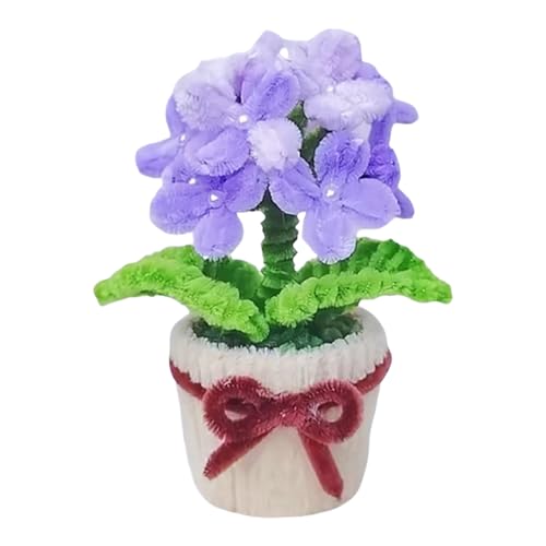 Handgemachtes Topfblumen-Set aus Plüsch, Topfpflanzenstiel, Kunsthandwerk für Zuhause, Klassenzimmer, Kunstprojekt von NUEAYMS