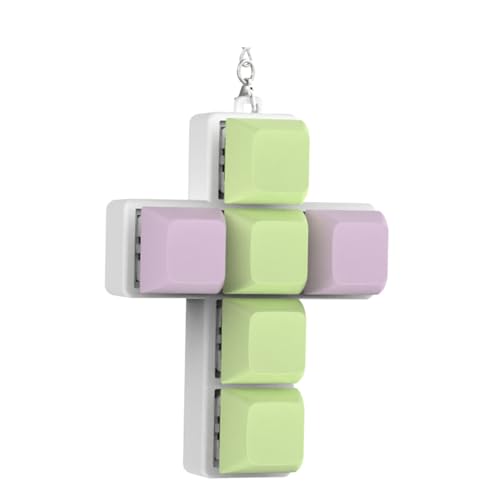 Interaktiver mechanischer Tastaturschalter, Sampler, Schlüsselanhänger, Mehrzweck-Schreibtischspielzeug, Regenbogen-Tester, Stressabbau-Tester, Zubehör für Erwachsene von NUEAYMS