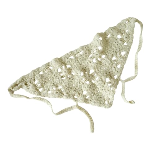 [NUEAYMS] Gestricktes Blumen-Bandana-Bandana, mehrzweck, modische Foto-Requisiten, Bomian Accessoires für Damen, Grün, Einheitsgröße von NUEAYMS