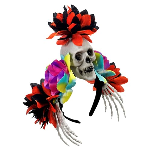 [NUEAYMS] Gruseliger Skelett Haarreif für Houndroom Zimmer und Halloween Kostüm - Gruselige Skelett Haarreif - Dunkle Serie - Halloween Haarschmuck von NUEAYMS