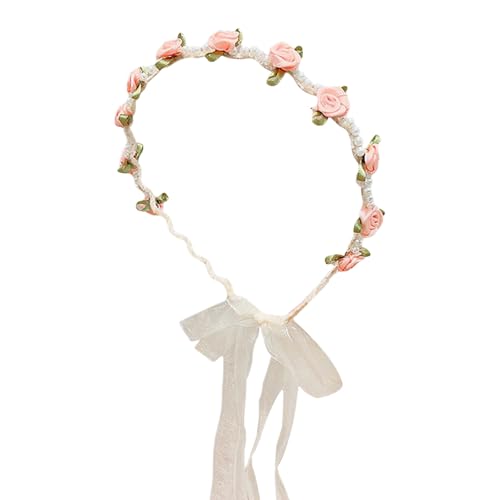 NUEAYMS Kopfbedeckung, Brautparty, Kleinkind, Mädchen, Haarschmuck, Perlen, verzierte Schleife, Knoten, Charm, Kopfbedeckung, Requisiten, Kopfschmuck von NUEAYMS