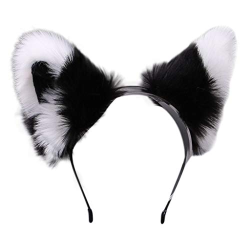 NUEAYMS Realistisches pelziges Tierohren Stirnband für Frauen Tier Cosplay Haarband Haarreifen Party Kostüm Haarschmuck NUEAYMS Realistisches pelziges Tierohren Stirnband für Frauen Tier Cosplay Haarband Haarreifen Party Kostüm Haarschmuck von NUEAYMS