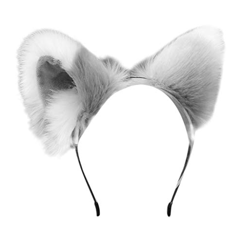 NUEAYMS Realistisches pelziges Tierohren Stirnband für Frauen Tier Cosplay Haarband Haarreifen Party Kostüm Haarschmuck NUEAYMS Realistisches pelziges Tierohren Stirnband für Frauen Tier Cosplay Haarband Haarreifen Party Kostüm Haarschmuck von NUEAYMS